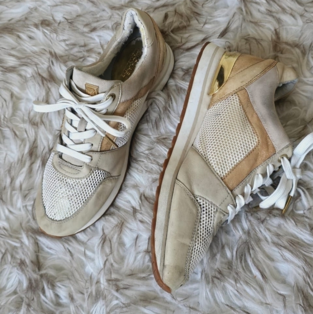 Micheal Kors Women's Billie Trainers Cream Colored Sneakers Size 9.5M🌴 - Picture 8 of 10